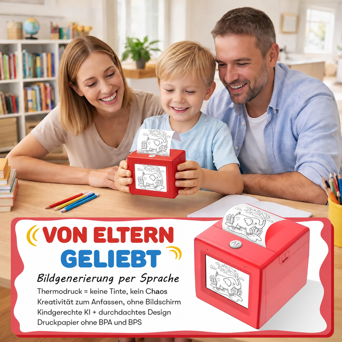 Camp Basel | KI-Sprachgesteuerter Mini-Stickerdrucker