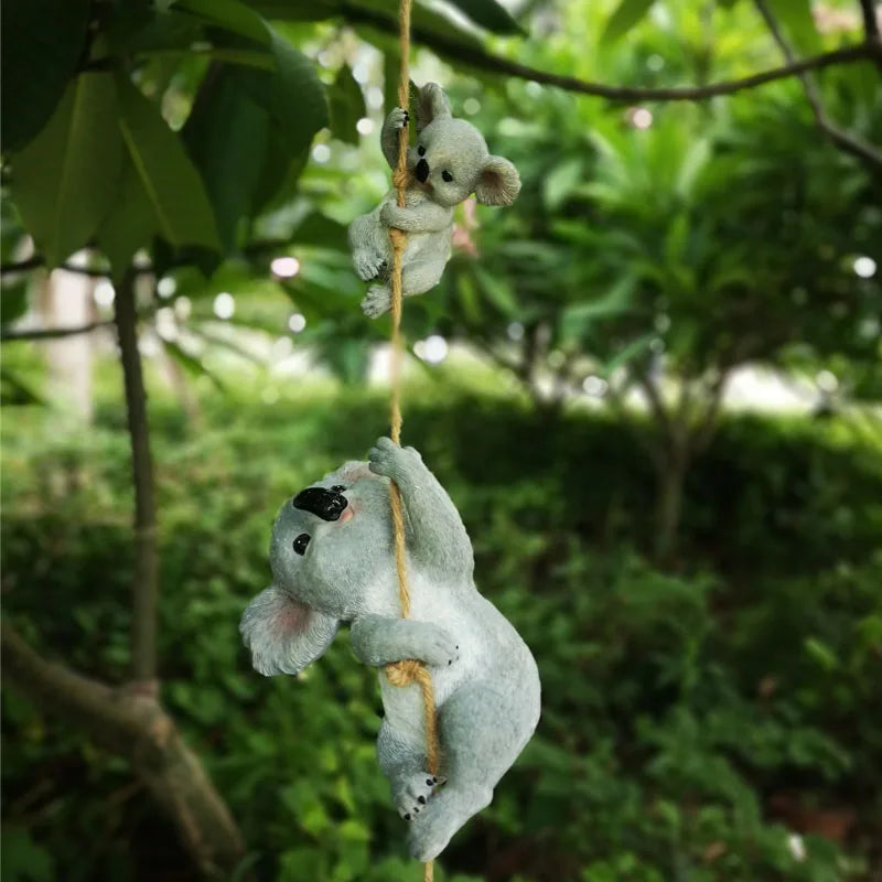 Hängende Koala-Tierfigur aus Harz für Gartendekoration