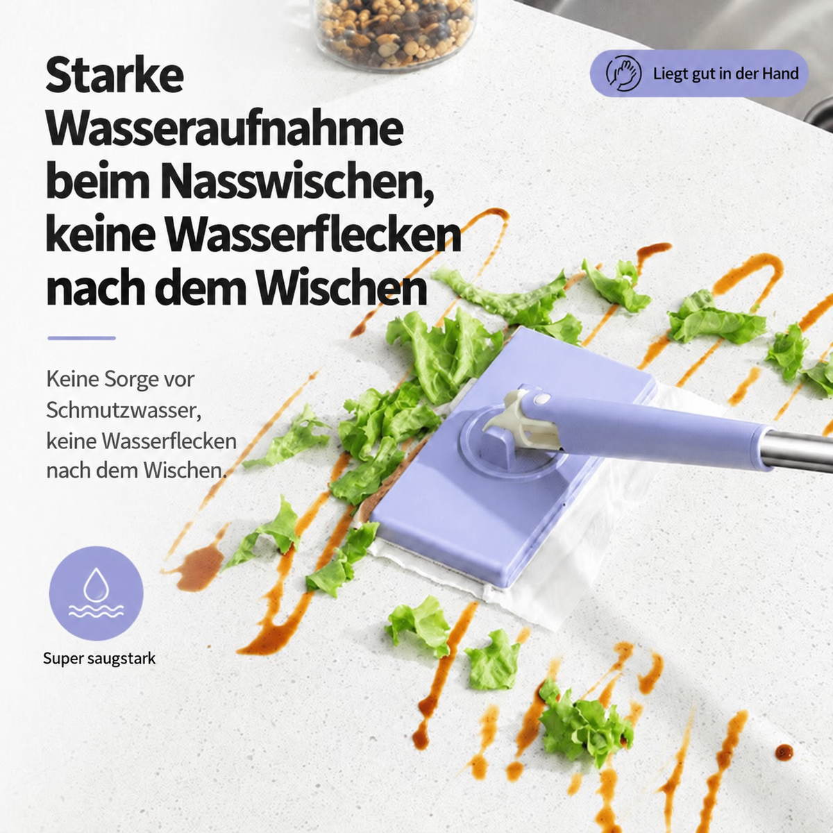 Camp Basel | Kontaktloser Wischmopp mit Tuchwechsel