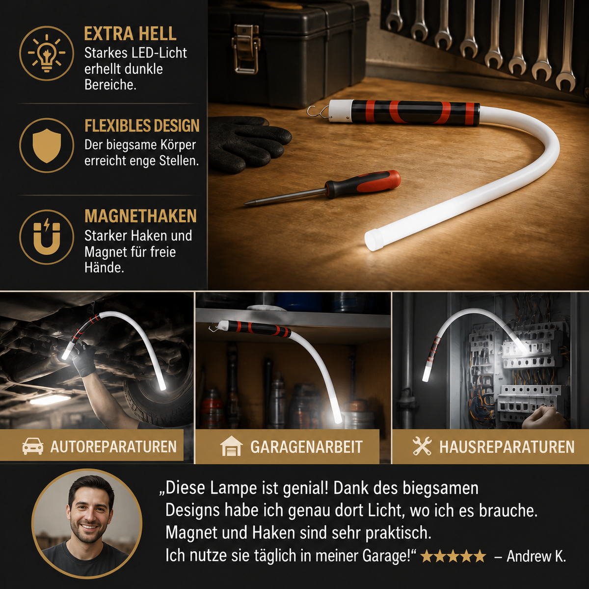 Camp Basel | LED Biegbare Arbeitslampe
