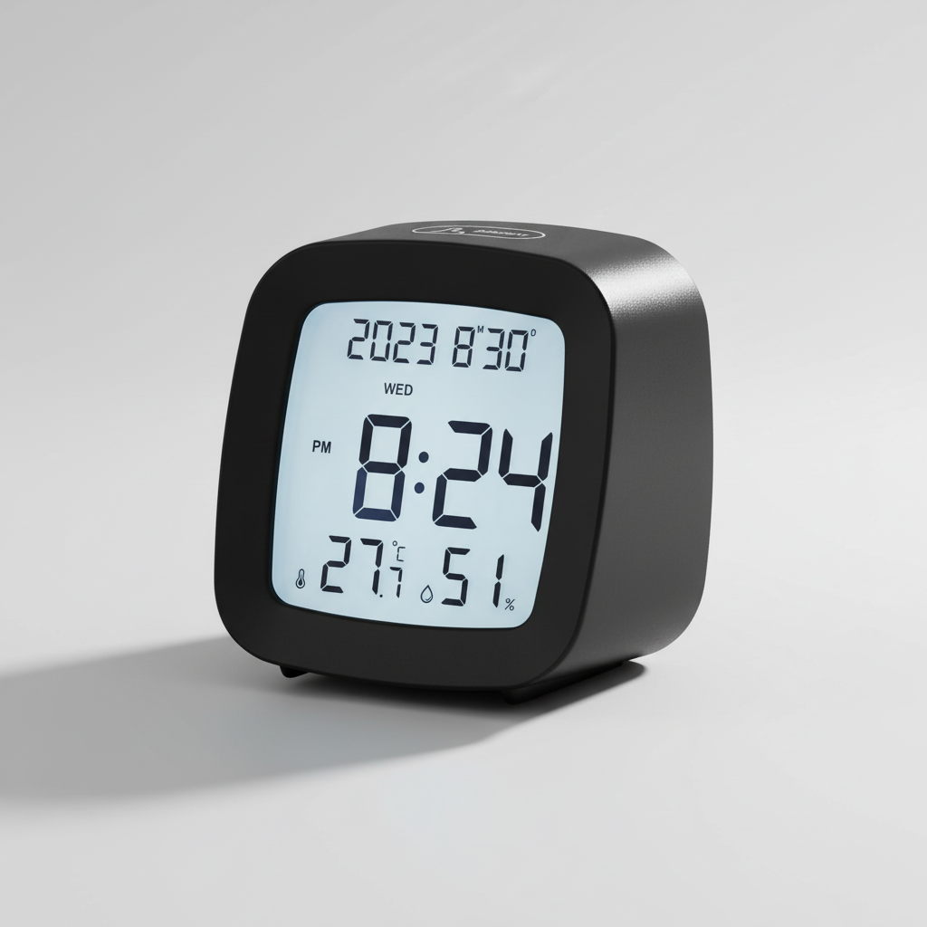 LED-Wecker mit Temperatur- und Feuchtigkeitsmessung digital