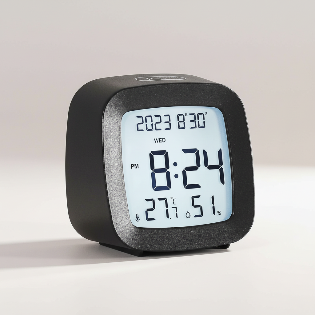 LED-Wecker mit Temperatur- und Feuchtigkeitsmessung digital