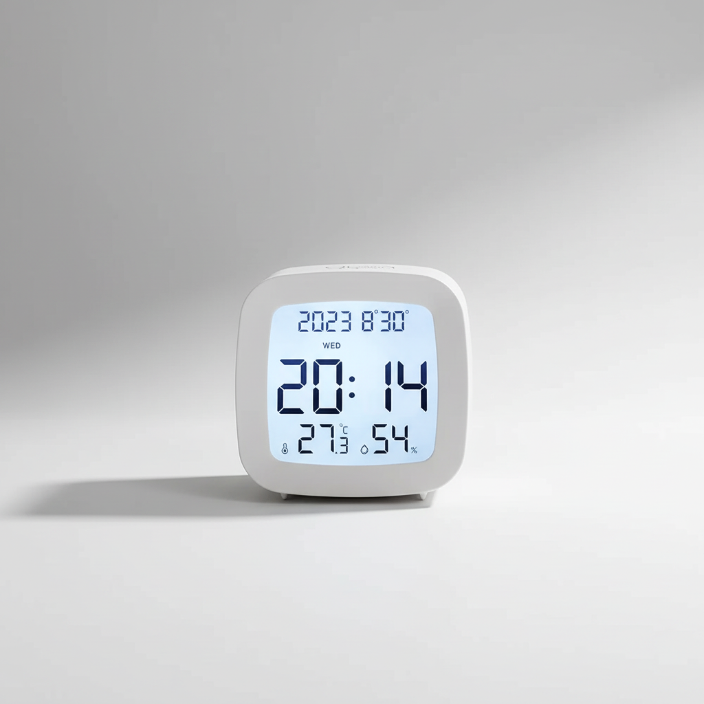 LED-Wecker mit Temperatur- und Feuchtigkeitsmessung digital