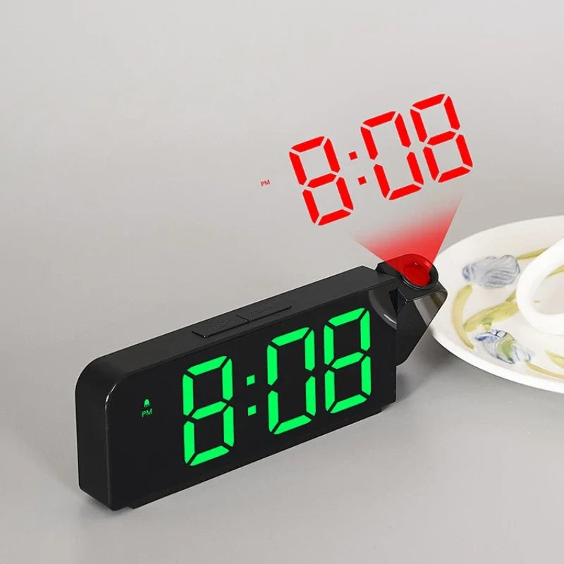 USB-Projektionswecker mit LED-Display und Temperaturanzeige