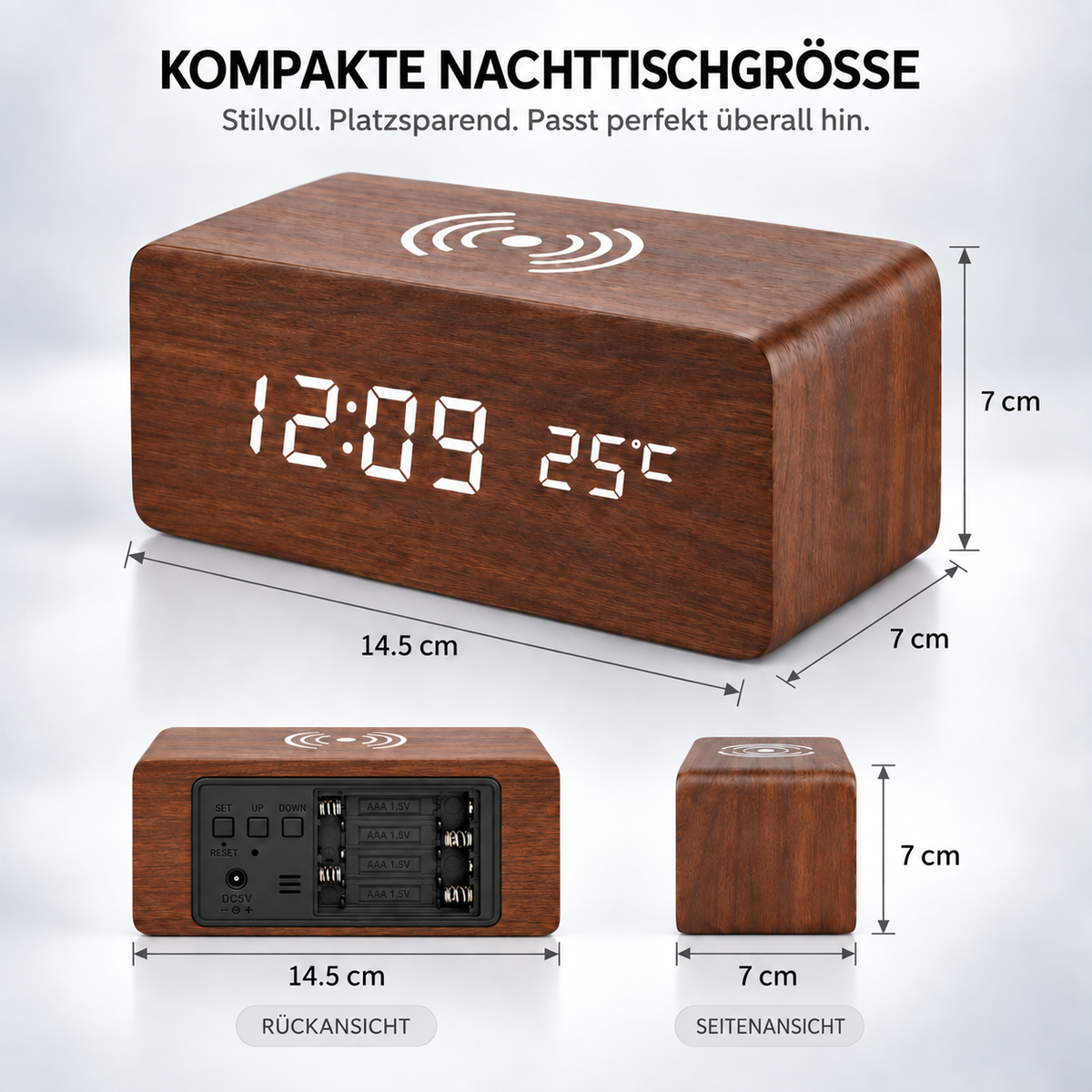 Camp Basel | Lumnora Digital LED Holzwecker