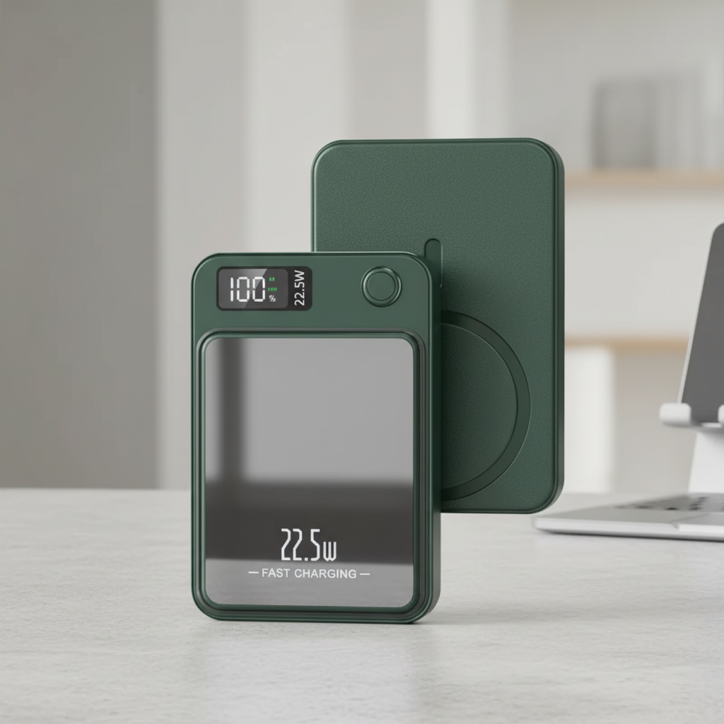 Magnetische kabellose Powerbank schnelles Laden digitale Anzeige