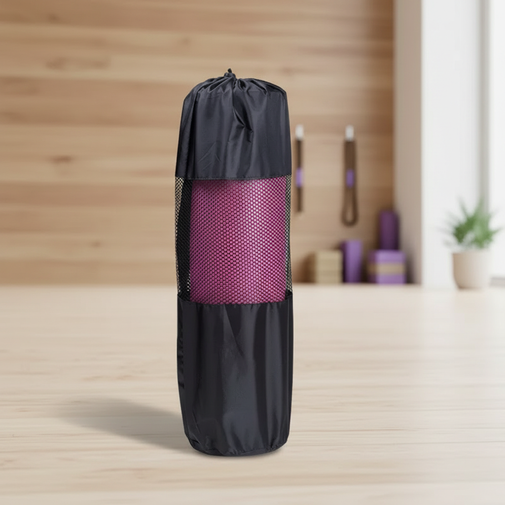 Yogamattenbeutel mit Kordelzug Mesh-Belüftung Schultergurt