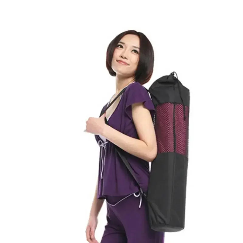 Yogamattenbeutel mit Kordelzug Mesh-Belüftung Schultergurt
