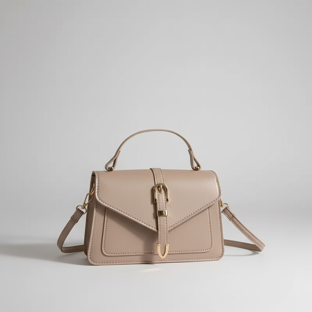 Minimalistische Crossbody-Tasche mit Tragegriff aus PU-Leder