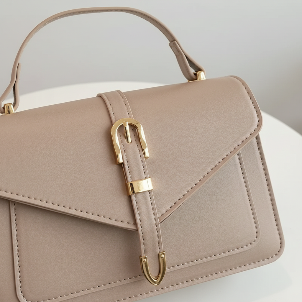 Minimalistische Crossbody-Tasche mit Tragegriff aus PU-Leder
