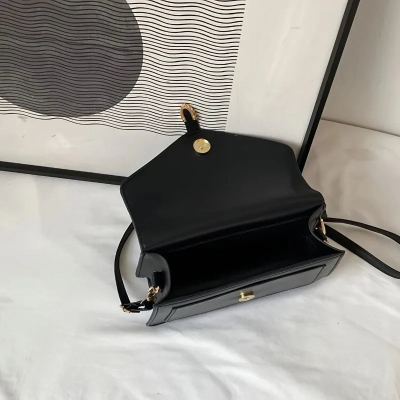 Minimalistische Crossbody-Tasche mit Tragegriff aus PU-Leder