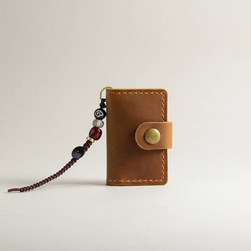 Mini-Taschennotizbuch mit Retro-Finish und Druckknopfverschluss