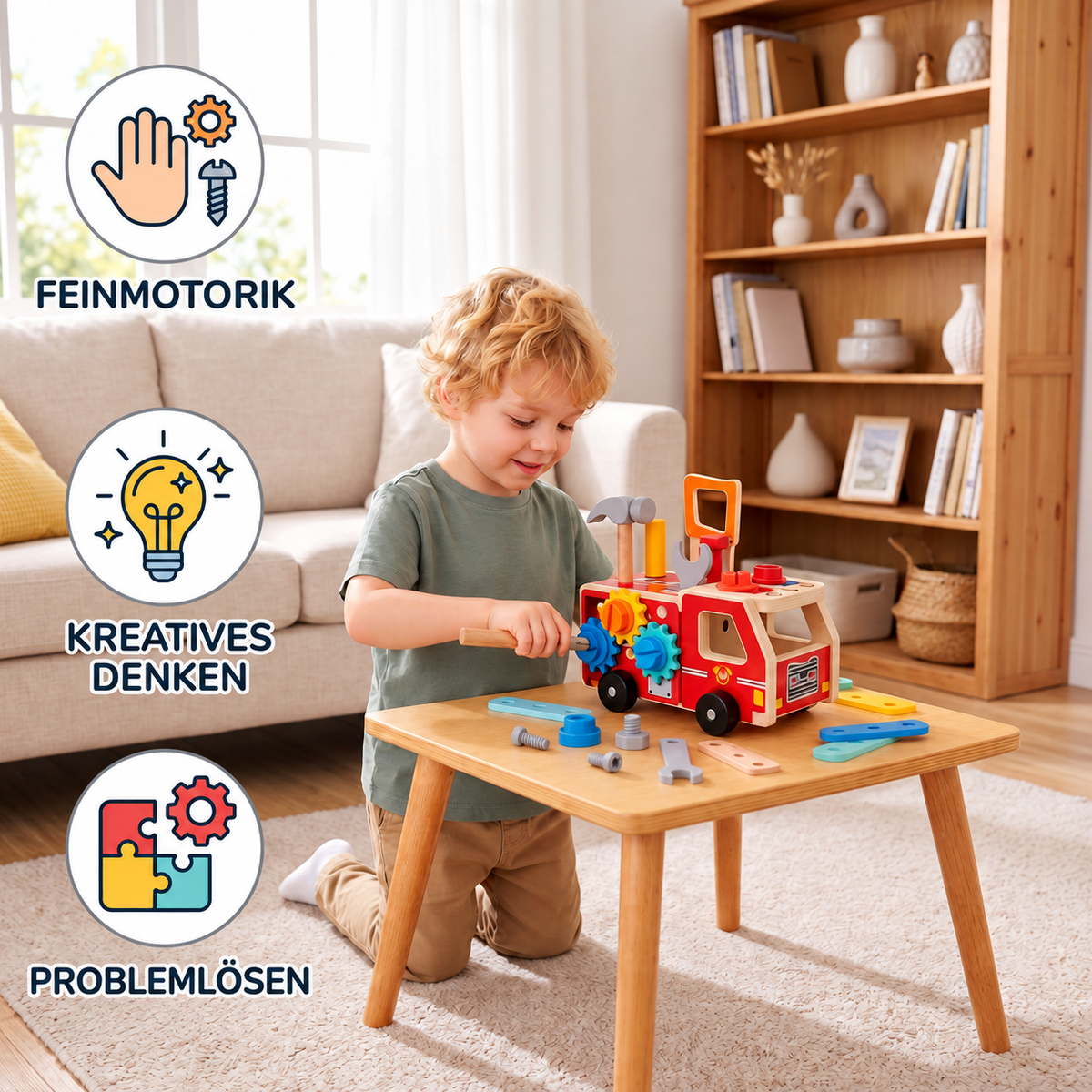 Camp Basel | Montessori Holz-Feuerwehr-Werkzeugkasten & Bauset