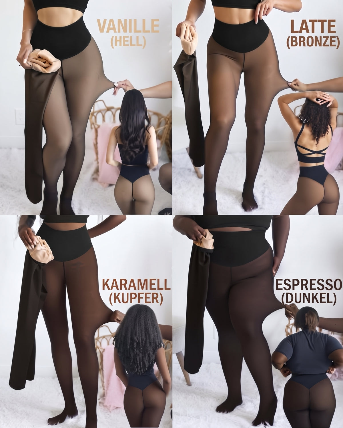 Camp Basel | Nahtlose fleeceefütterte Leggings mit hoher Taille