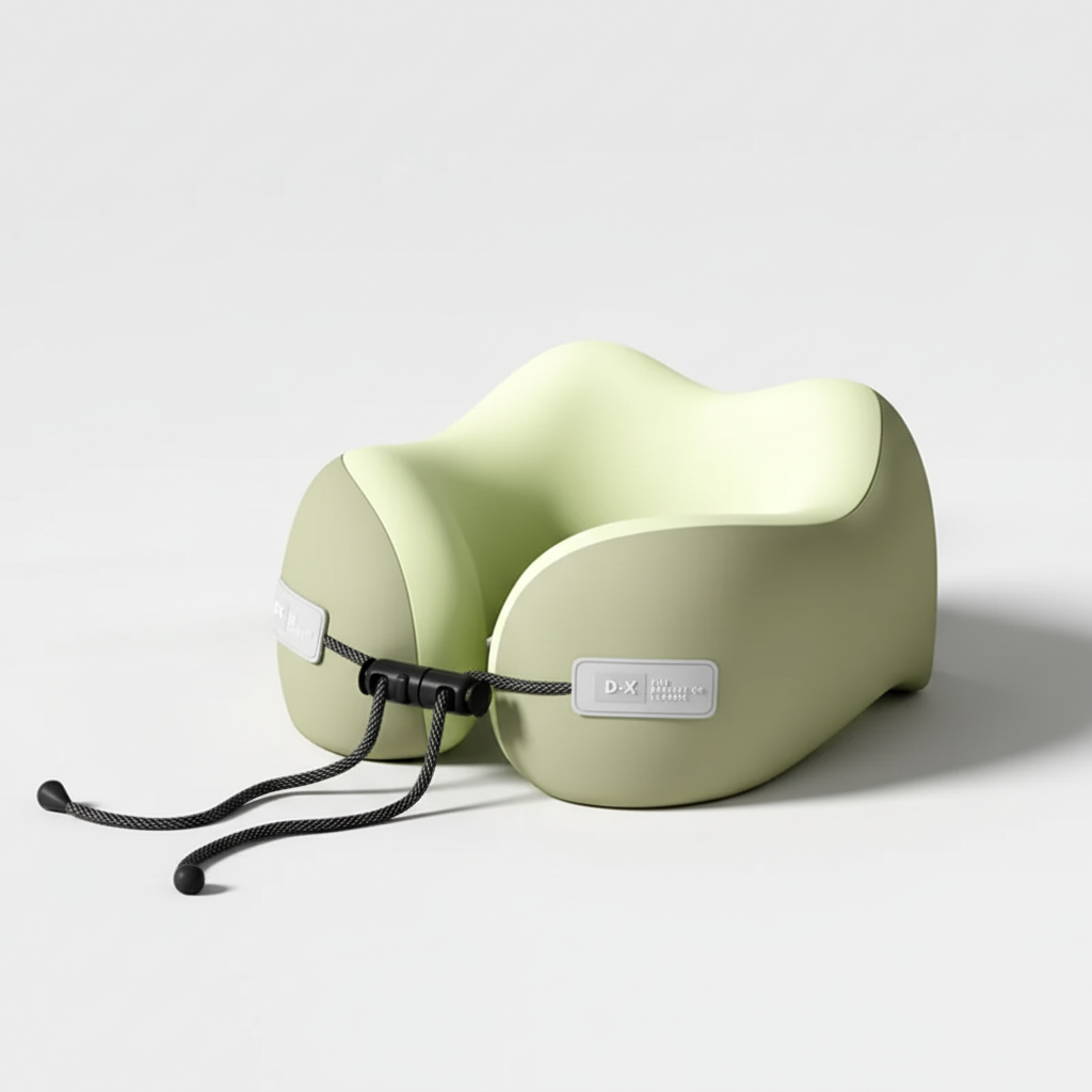 U-förmiges Nackenkissen Memory Foam weicher Polyester-Bezug