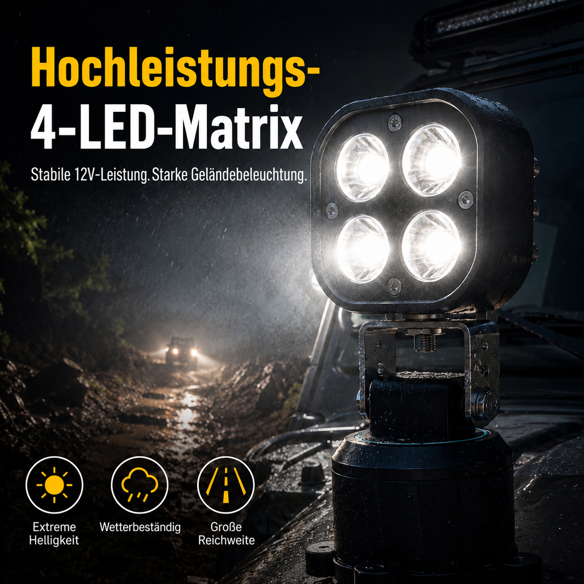 Camp Basel | Omnidirektionales 360-Grad-Drehung LED-Pod-Licht