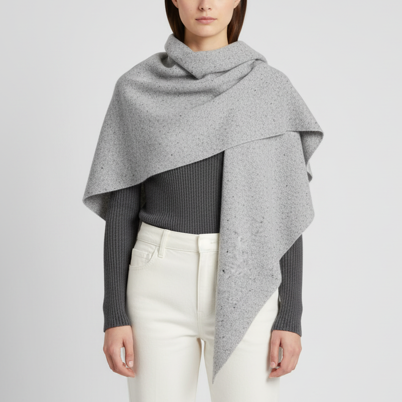 Übergroßer dreieckiger Wollschal leicht warm Winter Wrap