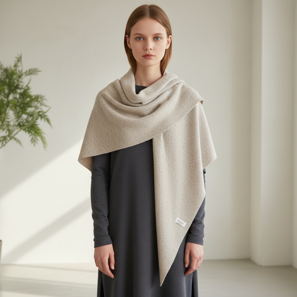 Übergroßer dreieckiger Wollschal leicht warm Winter Wrap