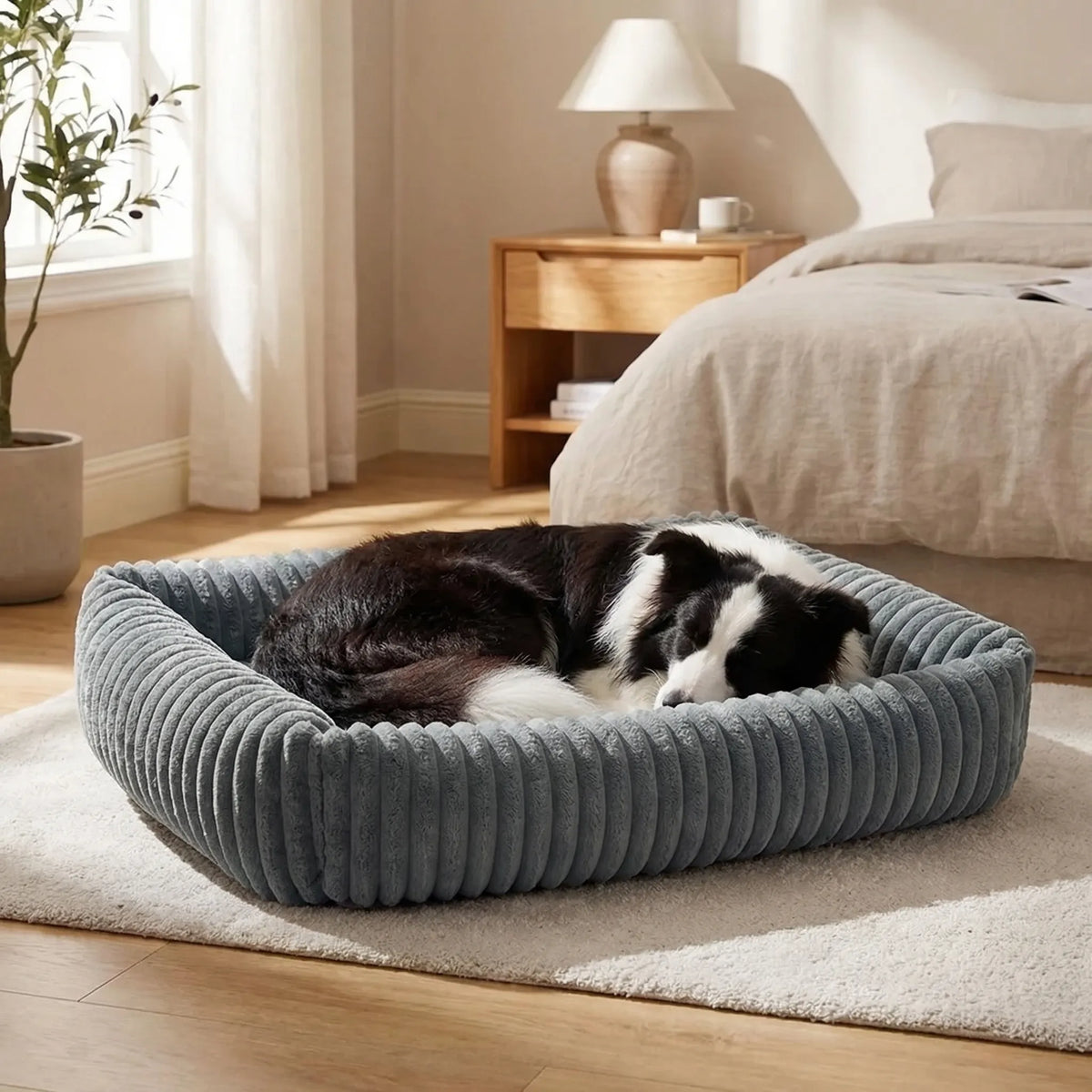 Orthopädisches Hundebett Plüsch erhöhte Seiten für grosse Hunde