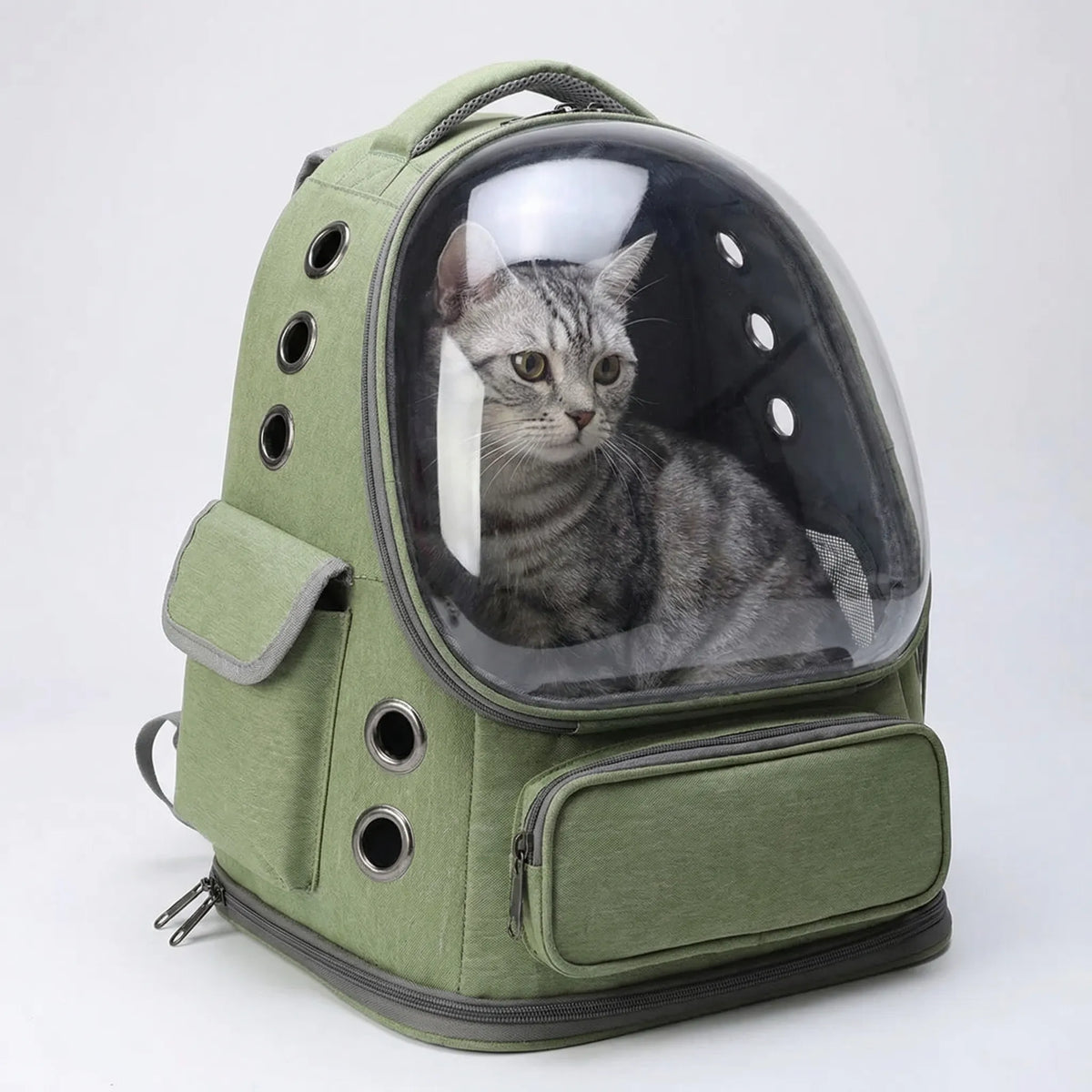 Haustier-Rucksack mit transparentem Fenster und Belüftung für Katzen