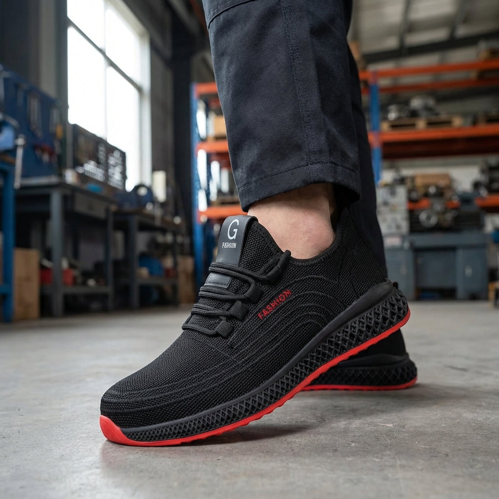 Sicherheits-Sneaker mit verstärkter Zehenkappe und atmungsaktivem Schaft
