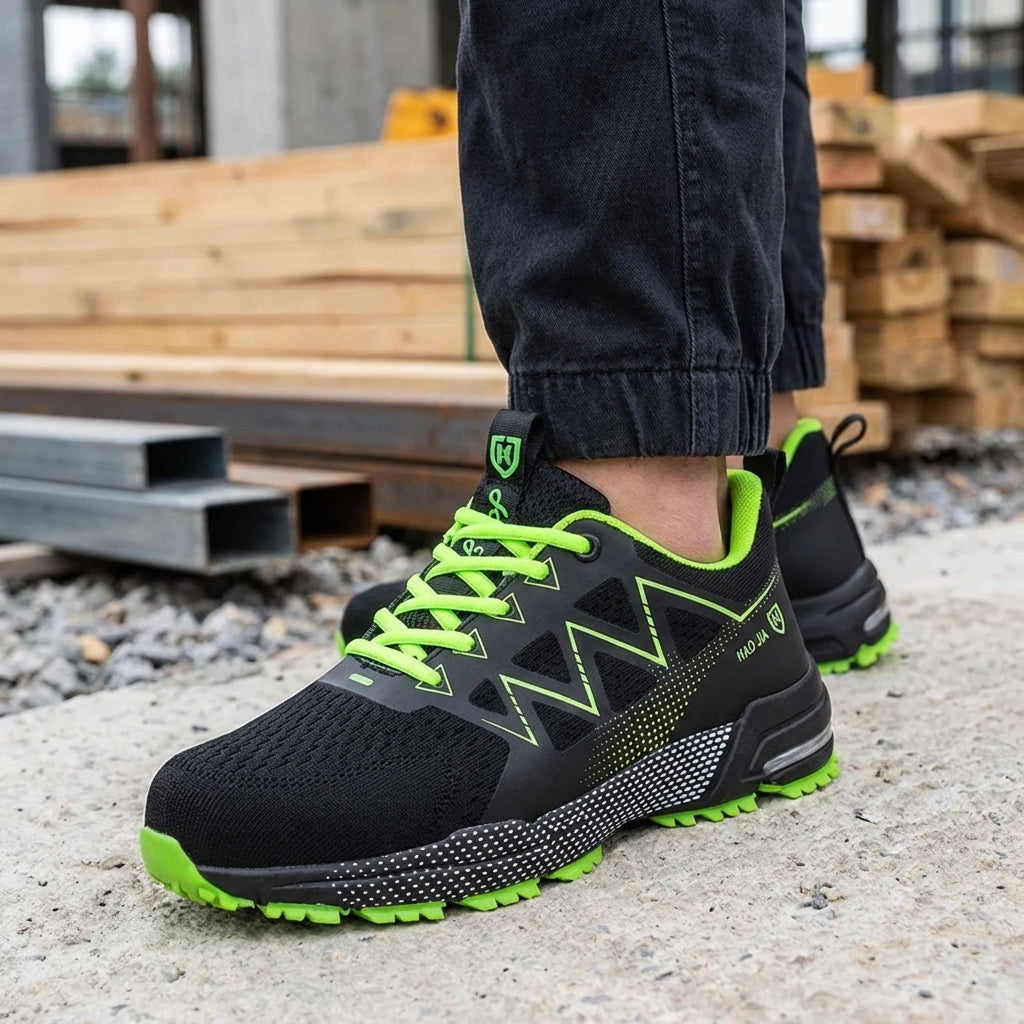 Sicherheitsschnürschuhe leicht atmungsaktiv rutschfest Zehenschutz