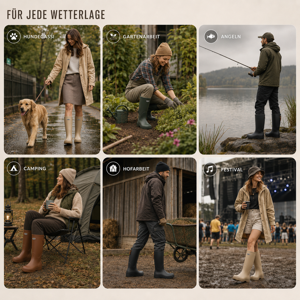 Camp Basel | RainVale Kniehohe Stiefel