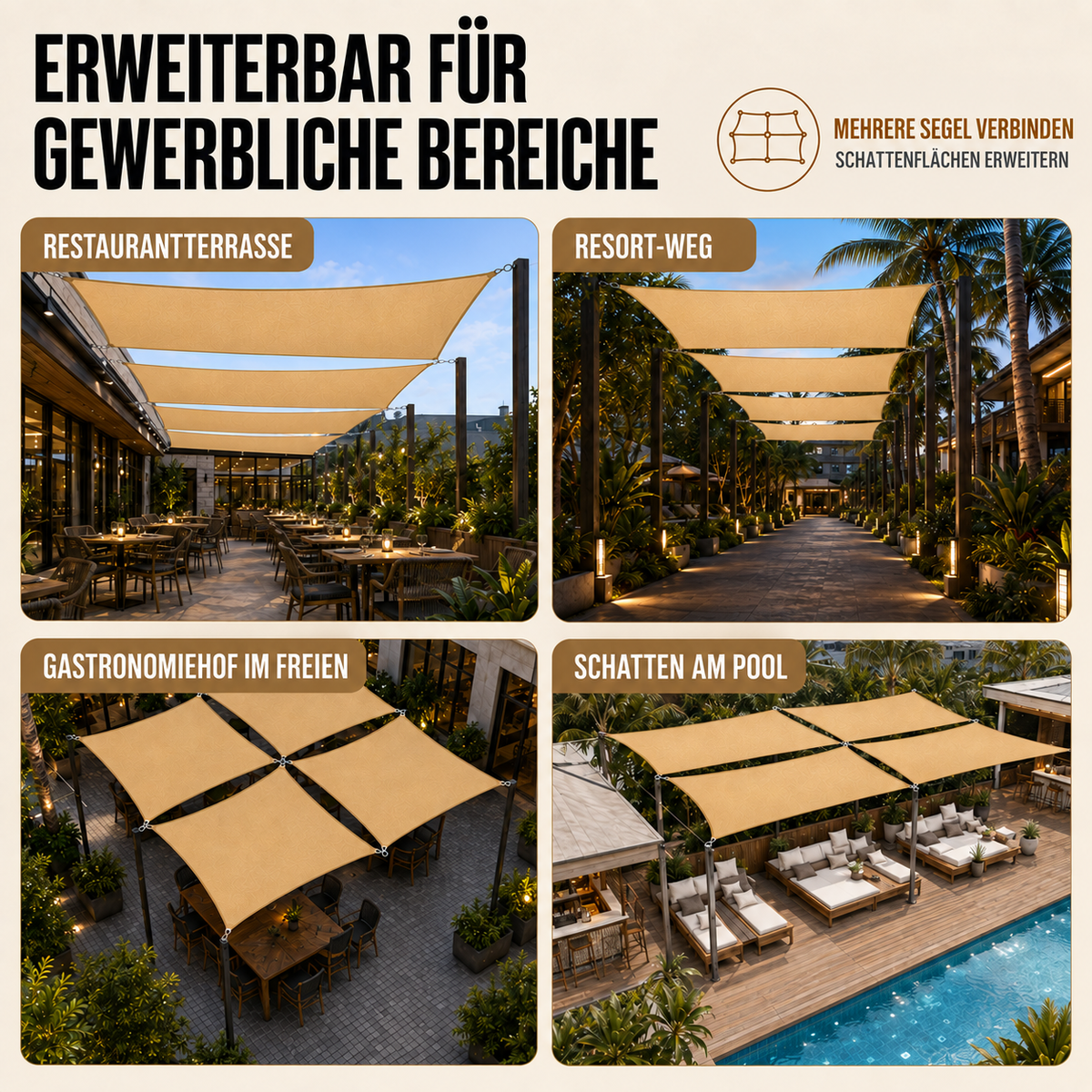 Camp Basel | Shadeara Rechteckiges Oxford-Sonnensegel