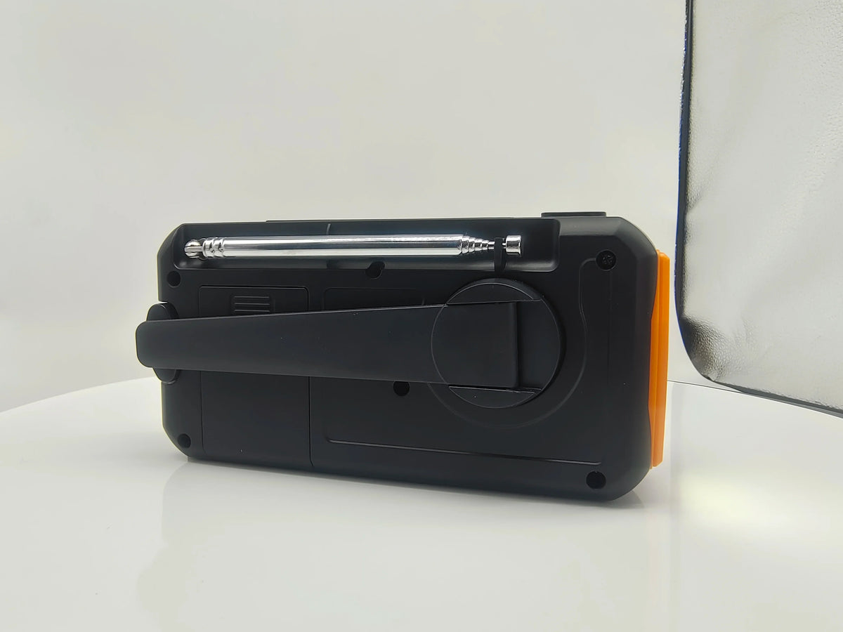 Handkurbel-Notfallradio mit Taschenlampe und Powerbank-Funktion