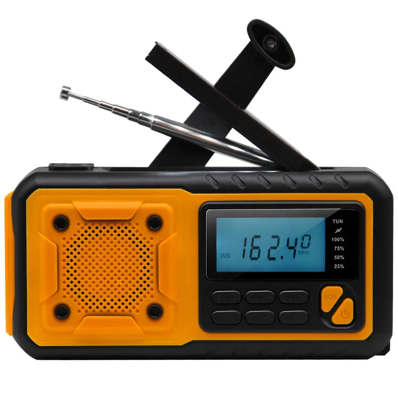 Handkurbel-Notfallradio mit Taschenlampe und Powerbank-Funktion