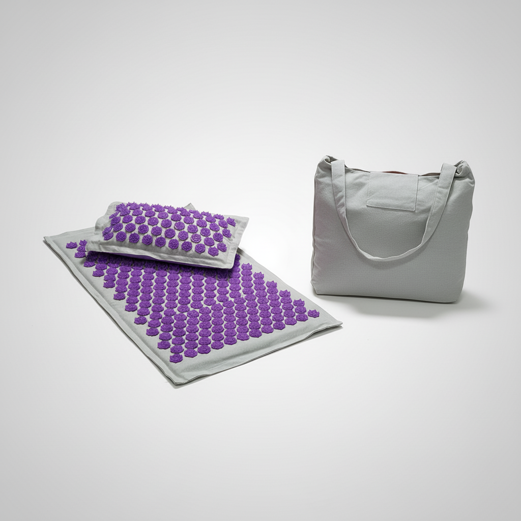 Tragbares Akupressur-Matte-Set mit Kissen und Tragetasche