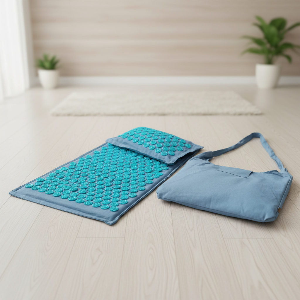 Tragbares Akupressur-Matte-Set mit Kissen und Tragetasche