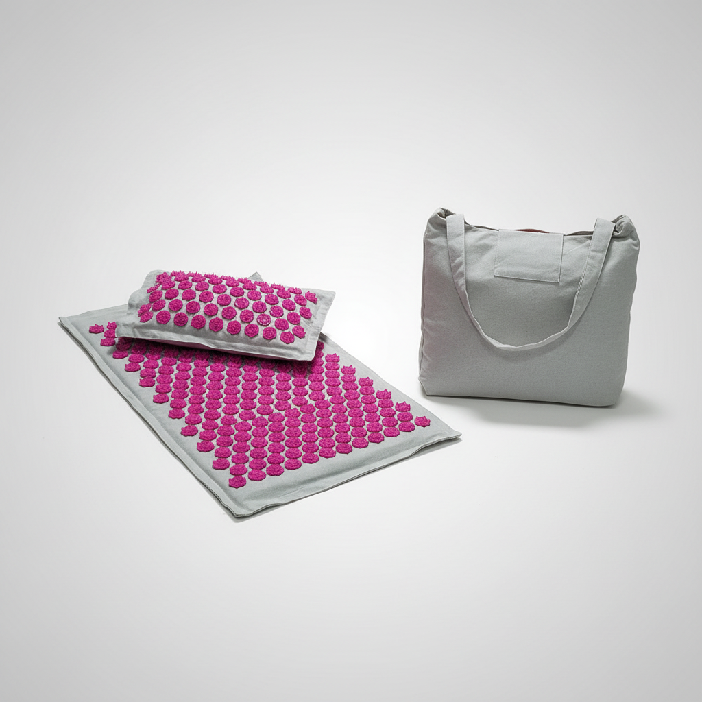 Tragbares Akupressur-Matte-Set mit Kissen und Tragetasche