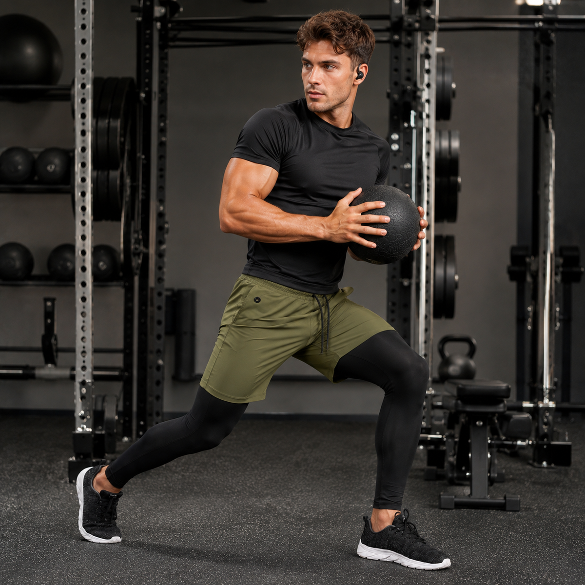 Camp Basel | RunVanta Trainingsleggings mit Shorts