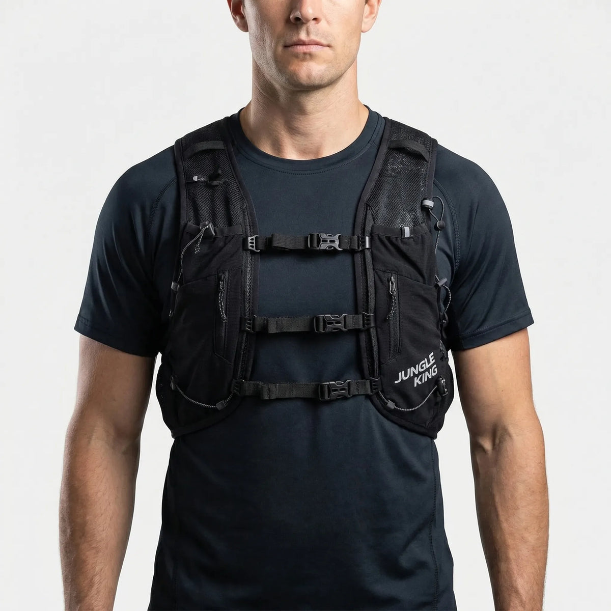 Leichter 15L-Trailrunning-Westen-Rucksack mit Mesh-Paneelen und reflektiven Streifen