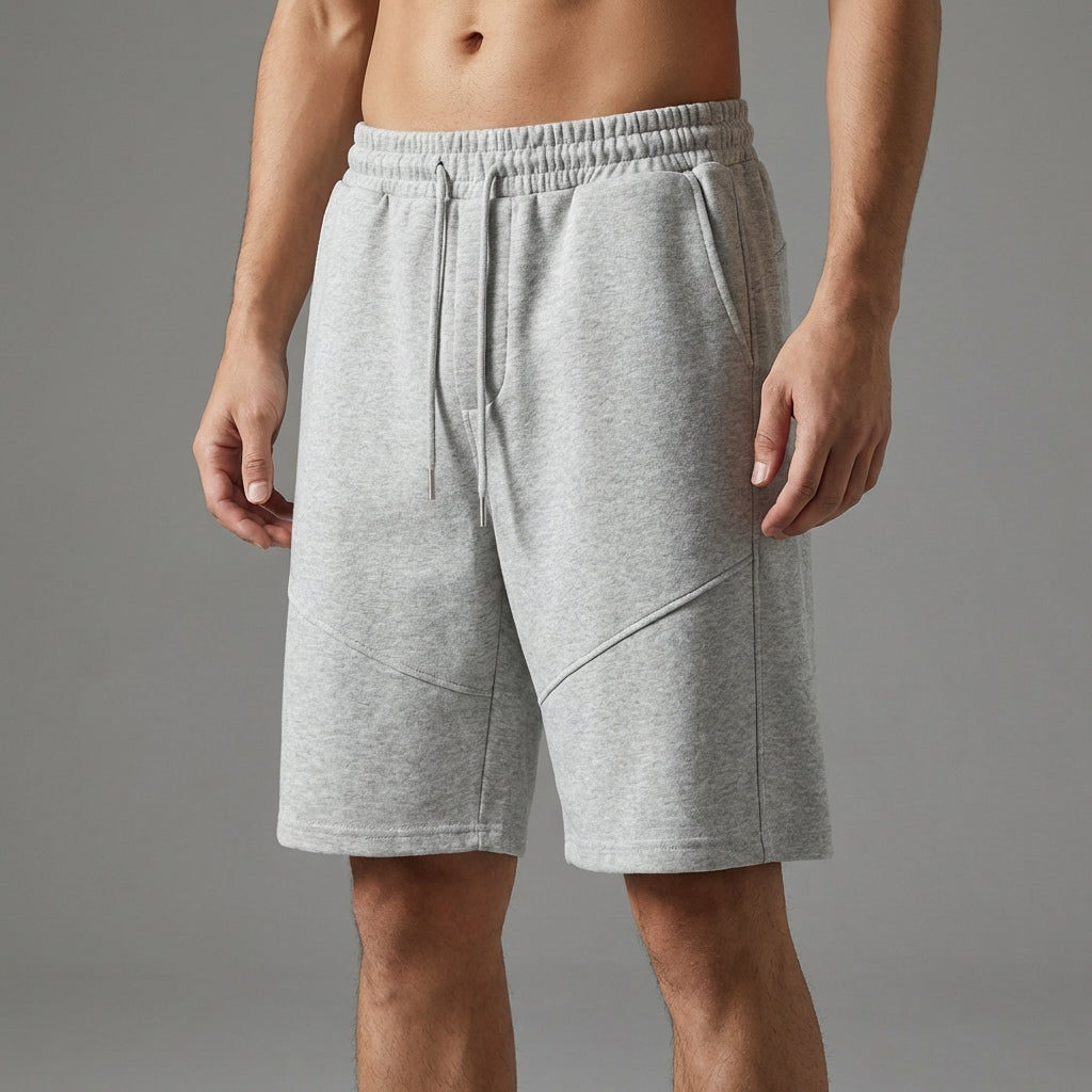 Athletik-Shorts lockere Passform Kordelzugs-Taille mittlere Länge