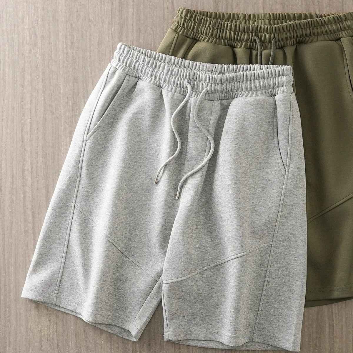 Athletik-Shorts lockere Passform Kordelzugs-Taille mittlere Länge