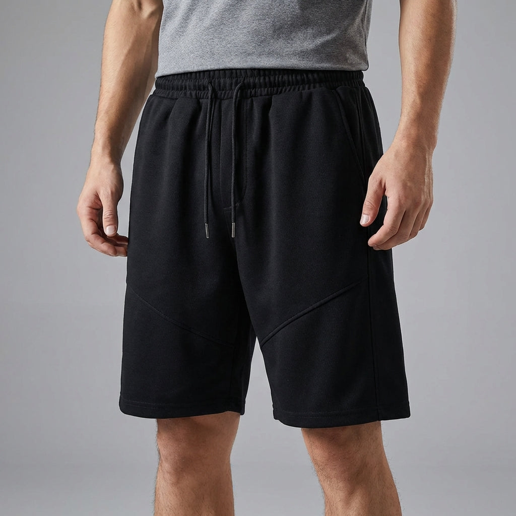 Athletik-Shorts lockere Passform Kordelzugs-Taille mittlere Länge