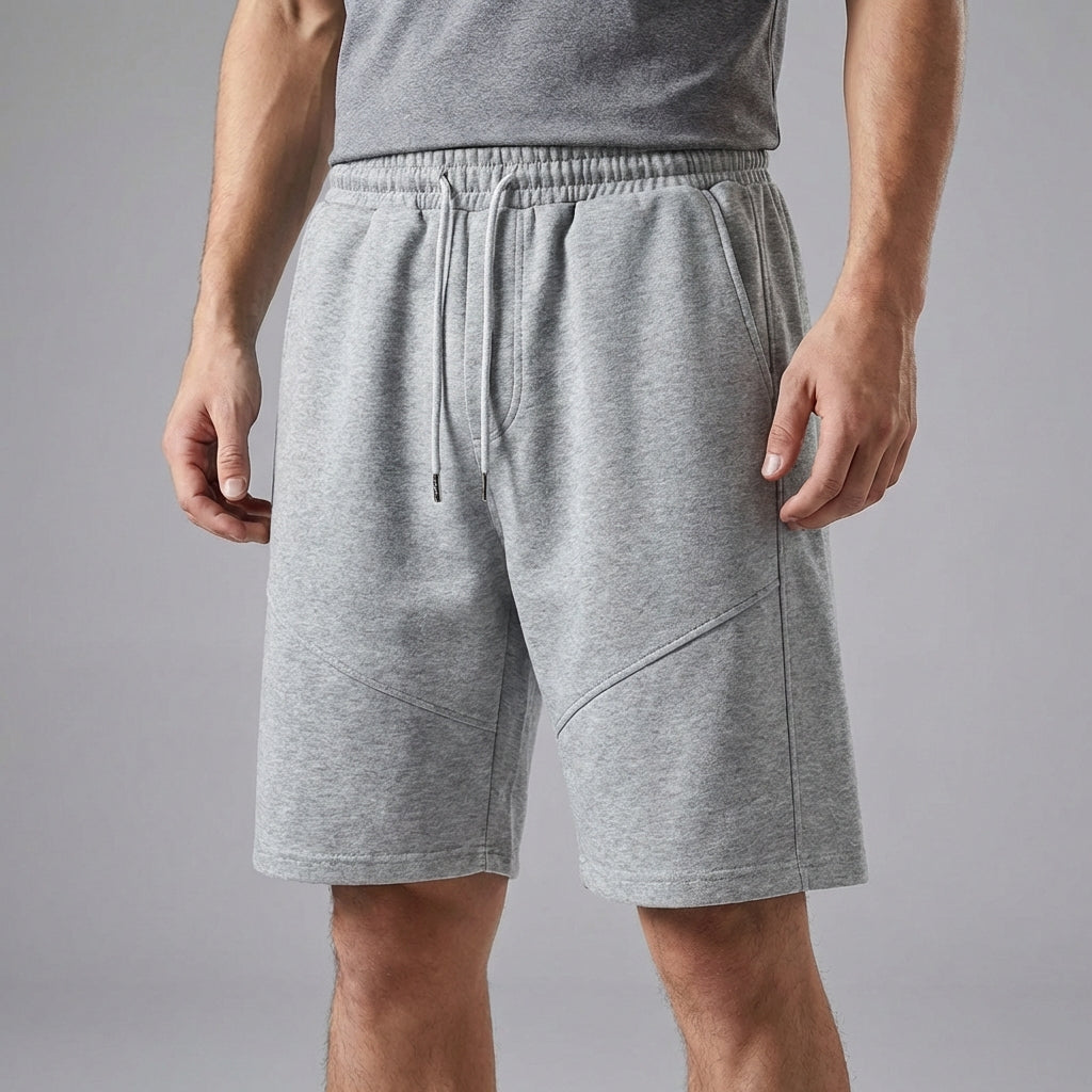Athletik-Shorts lockere Passform Kordelzugs-Taille mittlere Länge