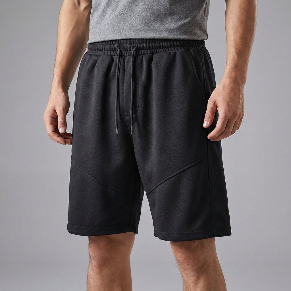 Athletik-Shorts lockere Passform Kordelzugs-Taille mittlere Länge