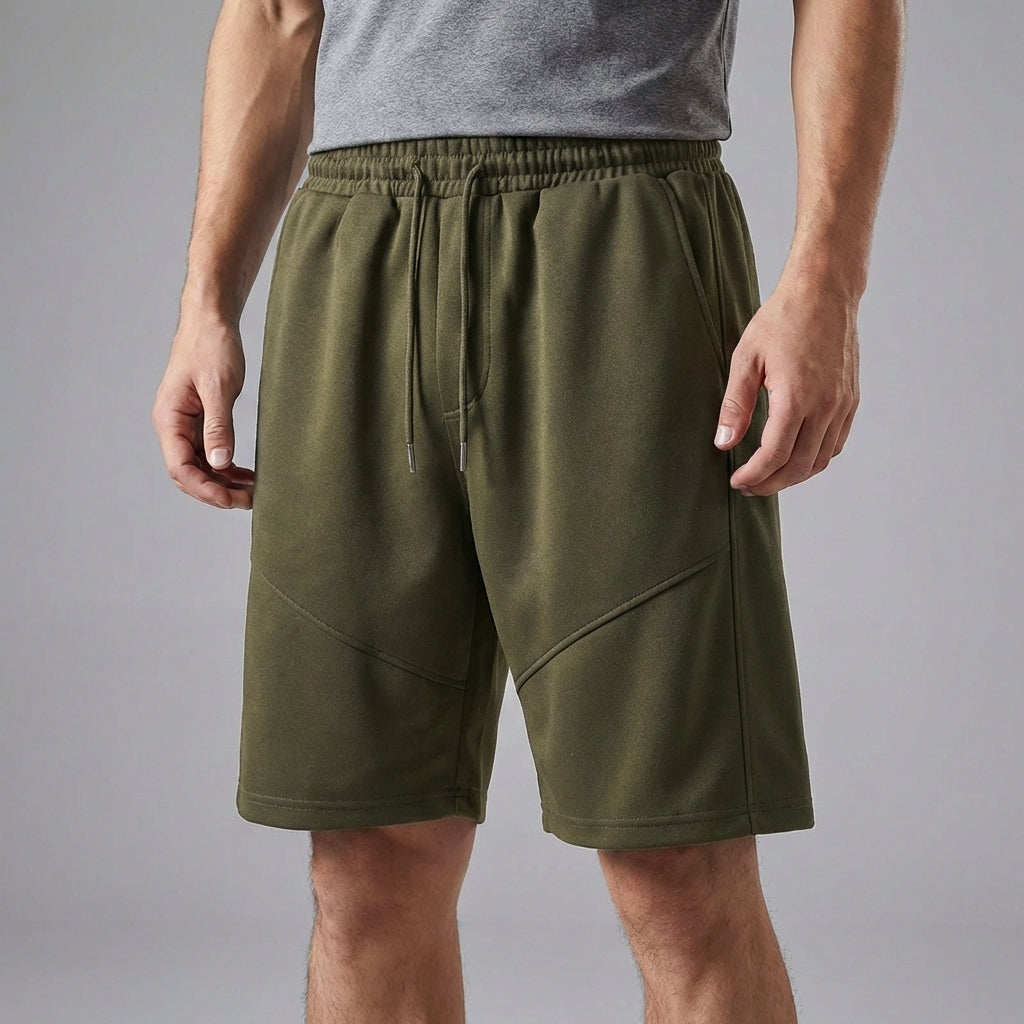 Athletik-Shorts lockere Passform Kordelzugs-Taille mittlere Länge