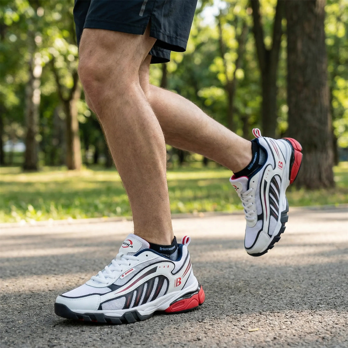 Herren-Laufschuhe leicht atmungsaktiv rutschfest Mesh-Obermaterial