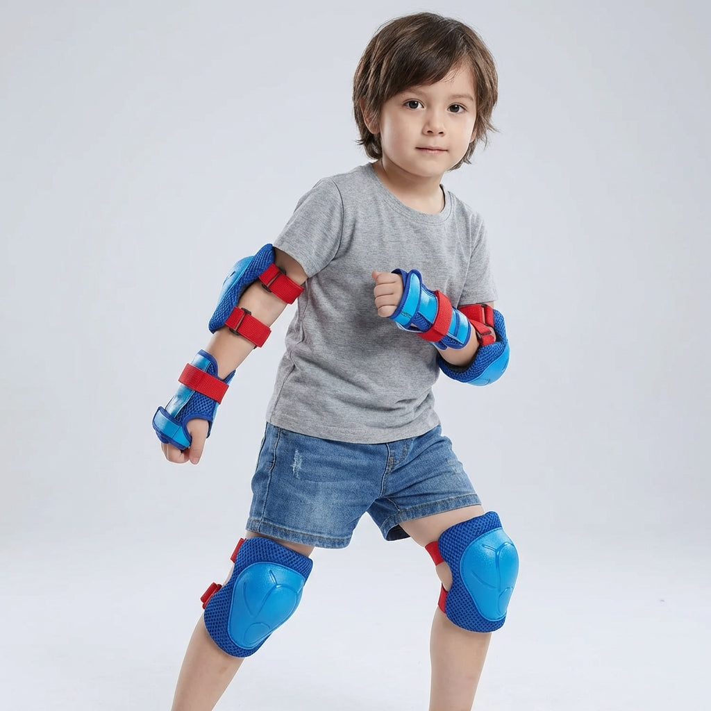 6-teiliges Kindersicherheitsset für Knie, Ellbogen und Handgelenke