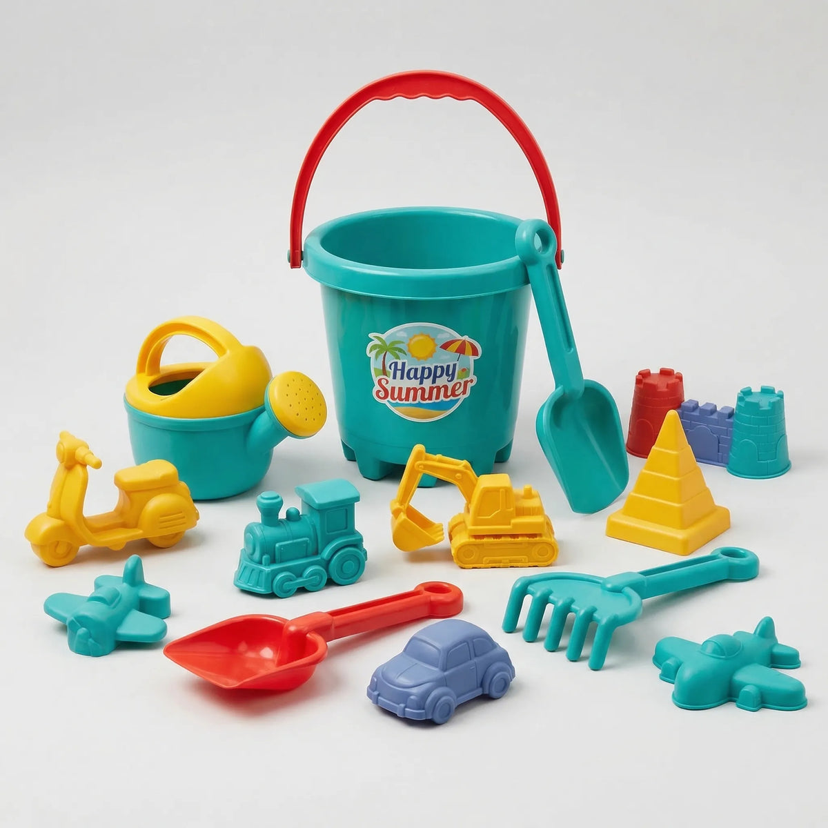 Kinder Sandspielzeug Set 18-teilig mit Eimer Schaufeln Förmchen