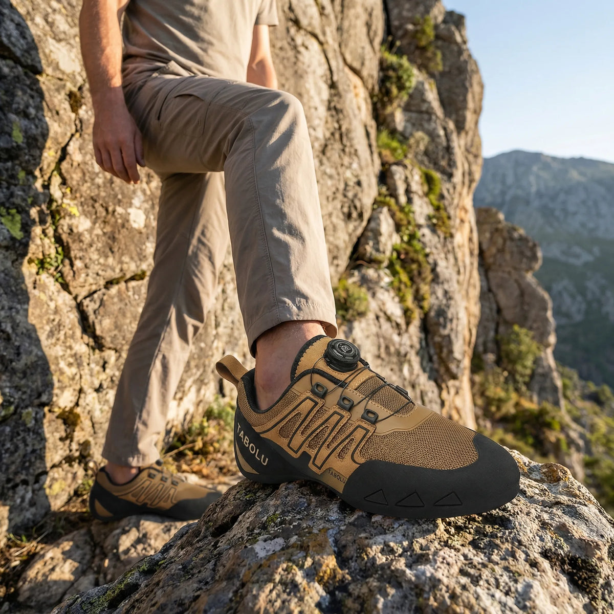 Kletterschuh atmungsaktiv Mesh rutschfeste Sohle Anfänger
