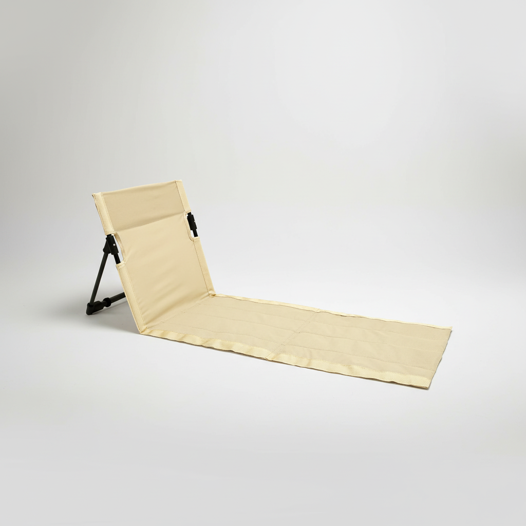 Klappbarer Bodensessel mit Rückenlehne und Tragetasche für Strand
