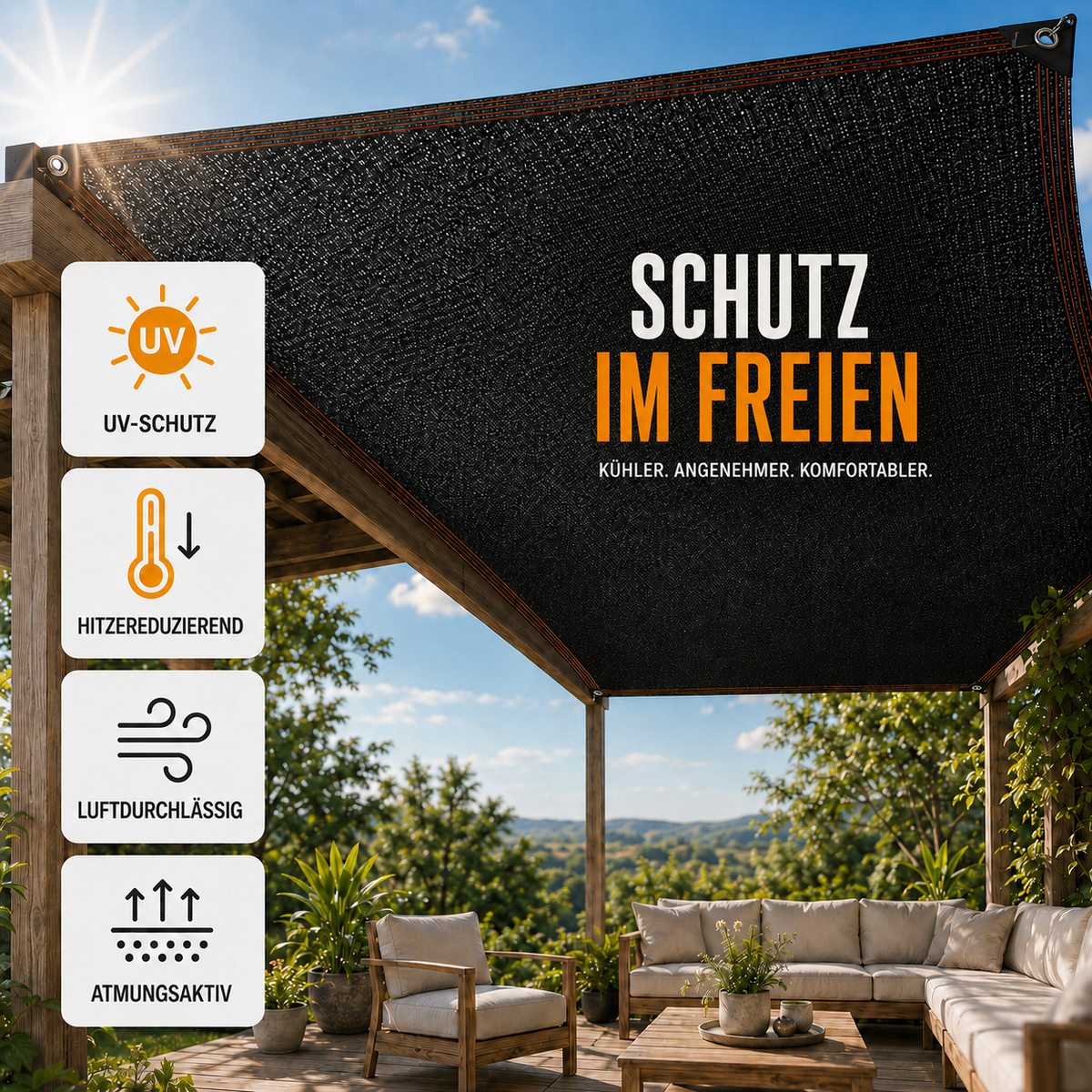 Camp Basel | Shadefold Robustes Schattengewebe