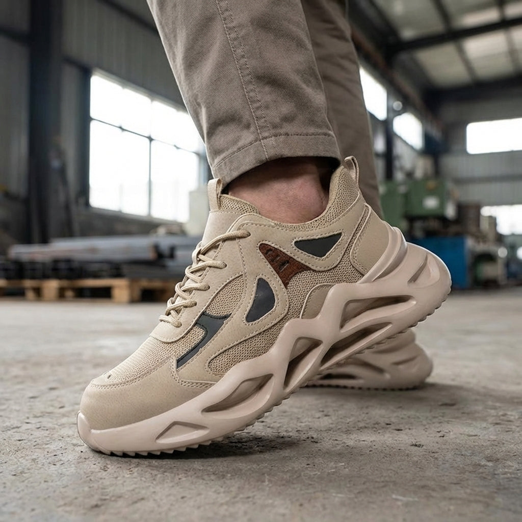 Leichte Arbeitsschutzschuhe mit rutschfester Sohle und atmungsaktivem Schaft
