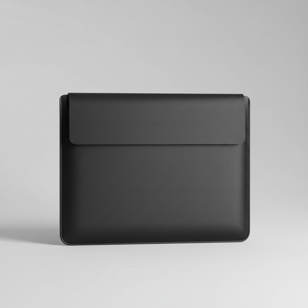 Laptop-Schutzhülle aus PU-Leder mit gepolstertem Futter und Magnetverschluss