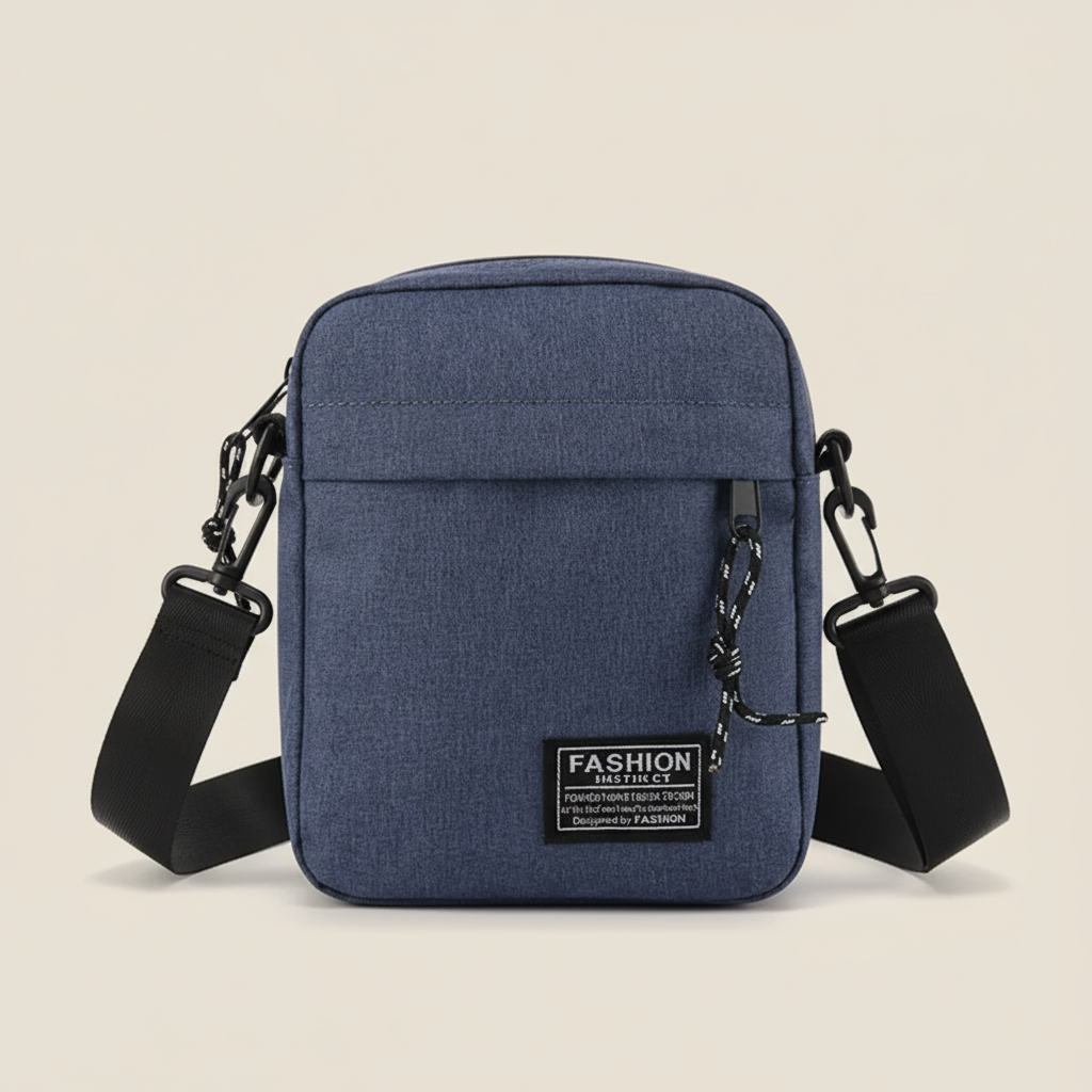 Kleine Crossbody-Umhängetasche mit Oxford-Stoff und verstellbarem Riemen
